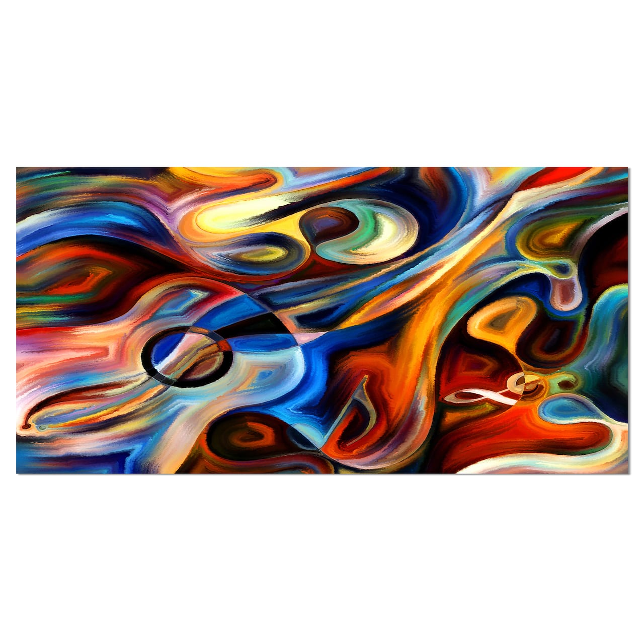 Designart - Abstract Music and Rhythm - Abstract Canvas Art Print